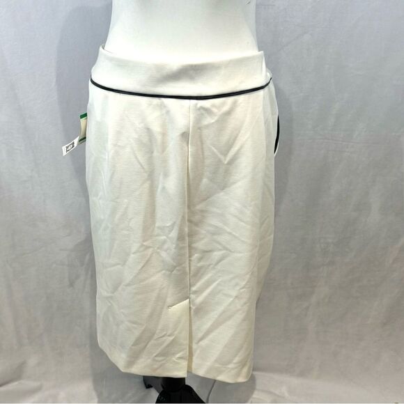 Anne Klein white career skirt with black panels and piping NWT size large - Picture 4 of 10